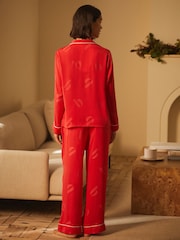 أسود - بيجامة ستان جاكار من B By Ted Baker - صورة 2 من 13