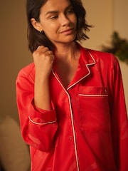 أسود - بيجامة ستان جاكار من B By Ted Baker - صورة 5 من 13