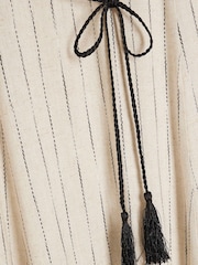 River Island Beige Stripe Belted Swing Maxi Dress - Image 6 of 6