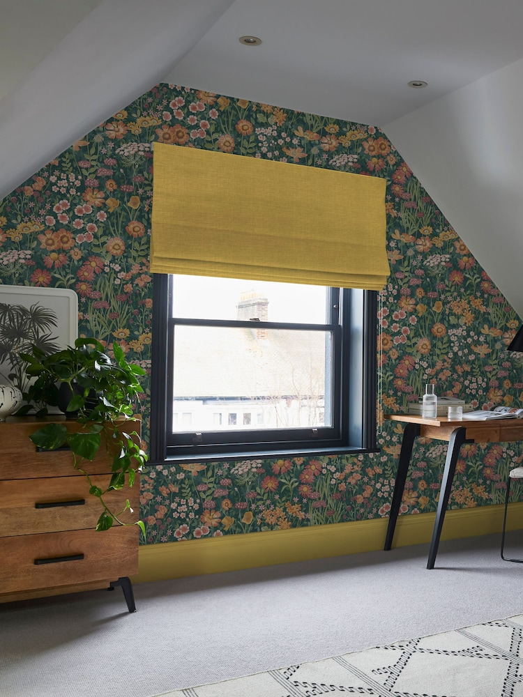 Graham & Brown Green Wallflower Wallpaper Wallpaper Sample - Image 1 of 3