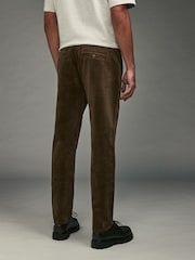 Tan Brown Slim Fit Corduroy Chino Trousers - Image 2 of 9