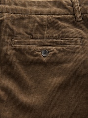 Tan Brown Slim Fit Corduroy Chino Trousers - Image 8 of 9