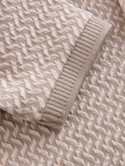 Tan Brown/Ecru Natural Short Sleeve Textured Polo Shirt (3mths-7yrs) - Image 7 of 7