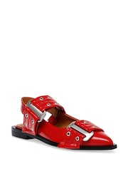 rdeča - Steve Madden Grand Avenue Buckle Slingback čevlji - Slika 4 iz 8