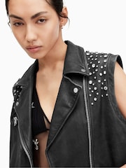 AllSaints Grey Billie Jacket - Image 3 of 10