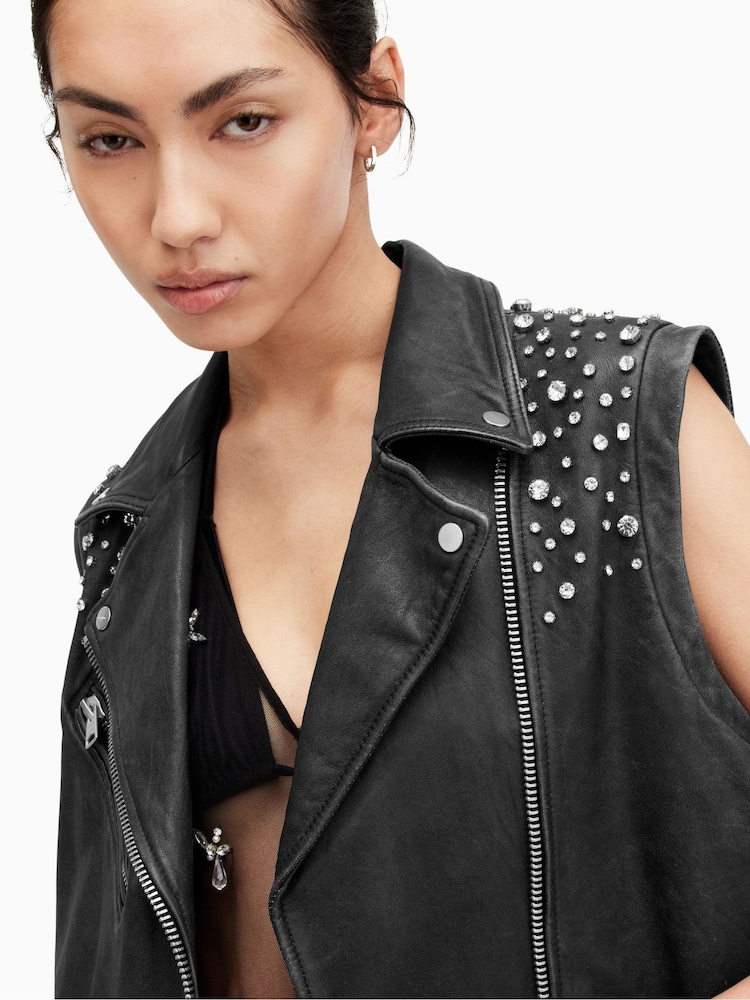 AllSaints Grey Billie Jacket - Image 3 of 10