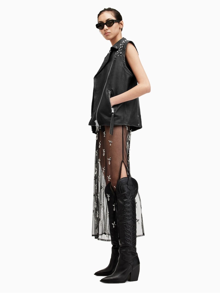 AllSaints Grey Billie Jacket - Image 4 of 10