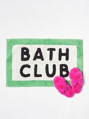 Oliver Bonas Green Bath Club Rectangular Bathmat - Image 2 of 4