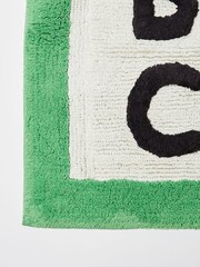 Oliver Bonas Green Bath Club Rectangular Bathmat - Image 4 of 4