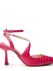 Moda in Pelle Gold Cyanna Kitten Heel Strappy Pointed Shoes - Image 1 of 4
