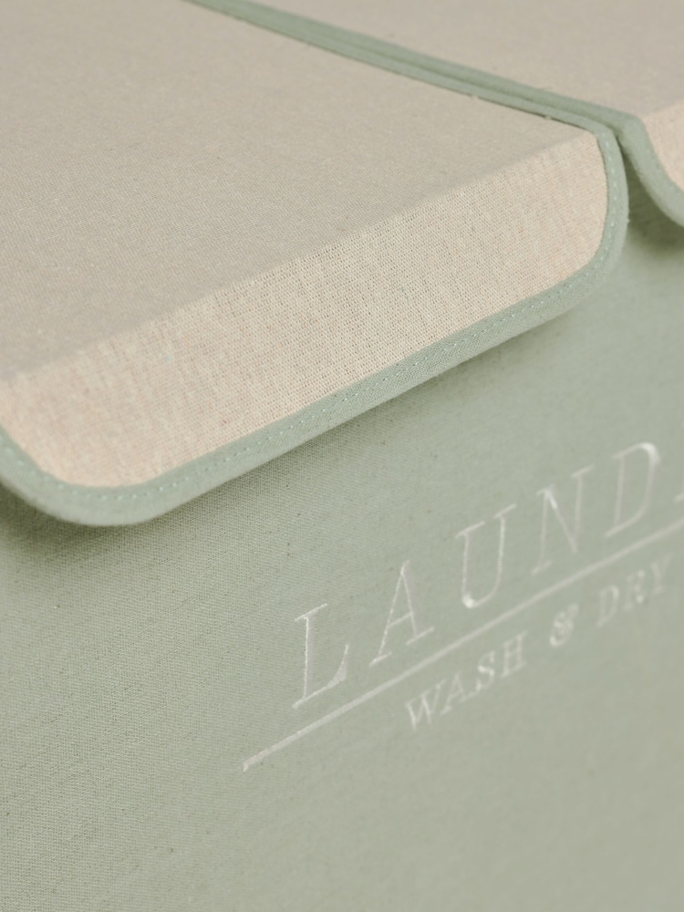 Sage Green Country  Laundry Sorter Basket - Image 5 of 5