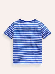 Boden Blue Chicken Appliqué Textured T-shirt - Image 2 of 4
