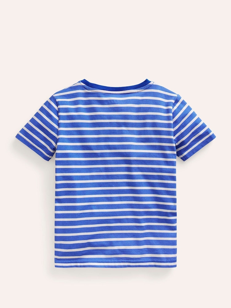 Boden Blue Chicken Appliqué Textured T-shirt - Image 2 of 4
