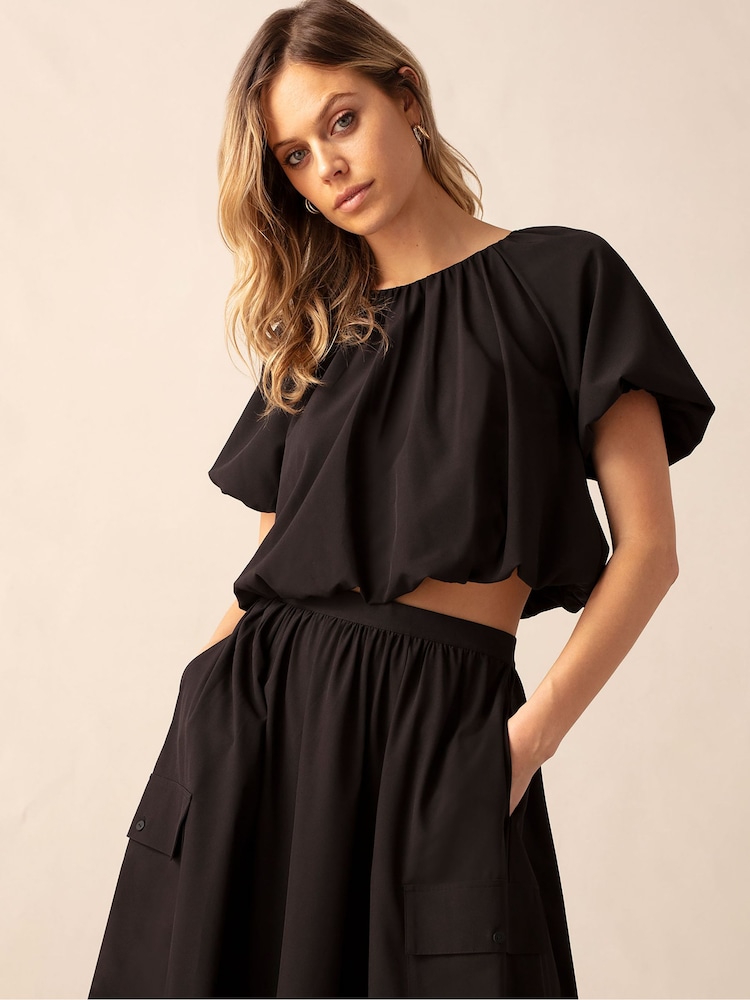 Ro&Zo Black Parachute Top - Image 1 of 6