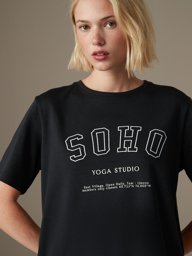 Soho Graphic Heavyweight Short Sleeve Crew Neck T-Shirt - Image 4 of 7