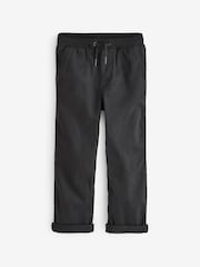 Black Wide Fit Rib Waist Pull-On Trousers (3-16yrs) - Image 1 of 4