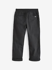 Black Wide Fit Rib Waist Pull-On Trousers (3-16yrs) - Image 2 of 4