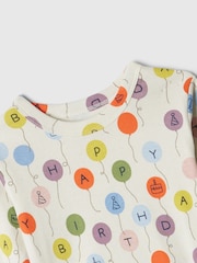 Gap Beige Happy Birthday Graphic Long Sleeve Pyjama Set (6mths-5yrs) - Image 3 of 3