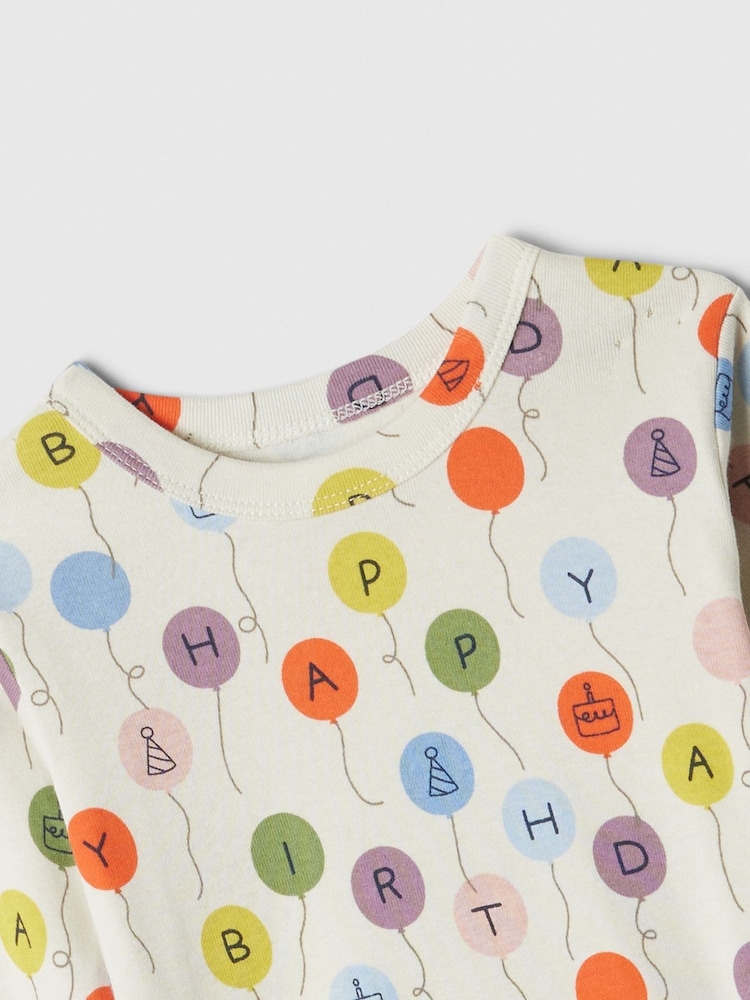 Gap Beige Happy Birthday Graphic Long Sleeve Pyjama Set (6mths-5yrs) - Image 3 of 3 Gap Beige Happy Birthday Graphic Long Sleeve Pyjama Set (6mths-5yrs) - Image 3 of 3