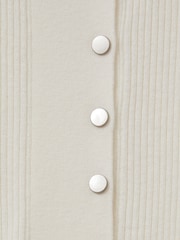 Reiss Ivory Emily Wool Blend Button Detail Top - Image 6 of 6