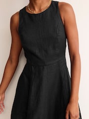 Boden Black Carla Linen Short Dress - Image 2 of 5