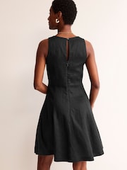 Boden Black Carla Linen Short Dress - Image 3 of 5