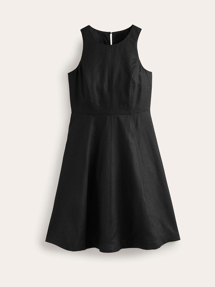 Boden Black Carla Linen Short Dress - Image 5 of 5