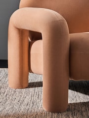 MADE.COM Tea Rose Pink Bobo Accent Chair in Velvet - Image 3 of 5