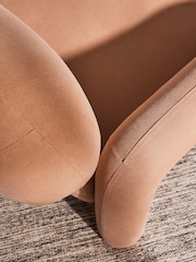 MADE.COM Tea Rose Pink Bobo Accent Chair in Velvet - Image 4 of 5