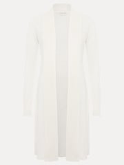 Phase Eight Cream Louise Linen Longline Cardigan - Image 6 of 6
