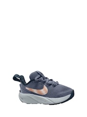 Nike Grey Pink Infant Star Runner 4 Trainers - Image 1 of 4