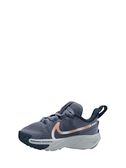 Nike Grey Pink Infant Star Runner 4 Trainers - Image 2 of 4