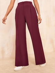 Friends Like These Red Premium Wide Leg Smart Trousers - Image 1 of 4