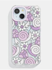 Skinnydip Lilac Snail Wildflower Thistle Shock iPhone CaseiPhone 15 Plus Case - Image 1 of 4
