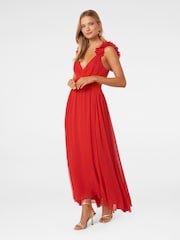 Forever New Red Selena Ruffle Shoulder Maxi Dress - Image 2 of 4
