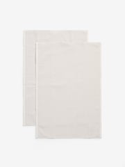 Set of 2 Natural Bronx Stripe Terry Tea Towels - Image 5 of 5