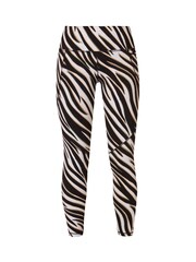 Sweaty Betty Black Waved Zebra Print Power Workout Leggings - Image 9 of 9