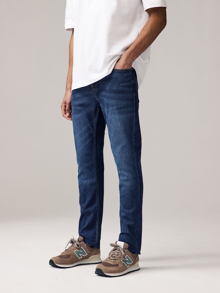 Blue Mid/Black Solid 2 Pack Skinny Fit Classic Stretch Jeans - Image 11 of 20