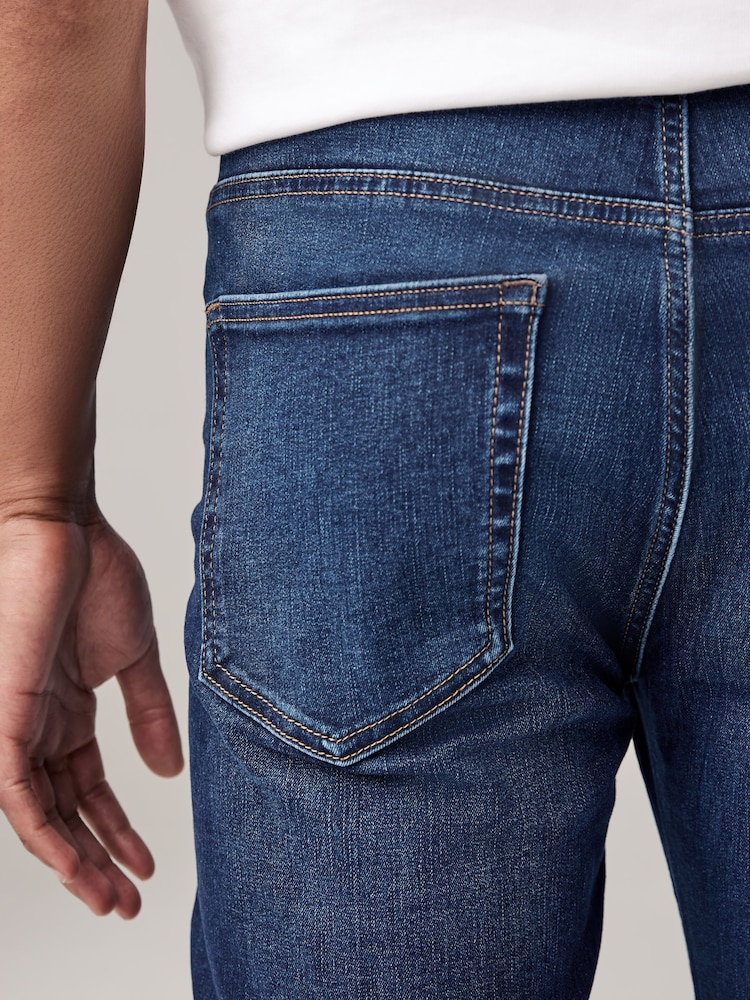 Blue Mid/Black Solid 2 Pack Skinny Fit Classic Stretch Jeans - Image 14 of 20