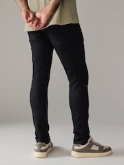 Blue Mid/Black Solid 2 Pack Skinny Fit Classic Stretch Jeans - Image 4 of 20