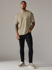 Blue Mid/Black Solid 2 Pack Skinny Fit Classic Stretch Jeans - Image 5 of 20