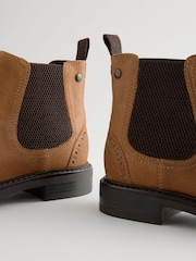 Stone Leather Chelsea Boots - Image 3 of 5