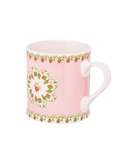 Cath Kidston Set of 4 Pink Strawberry Mollie Mugs - Image 4 of 4