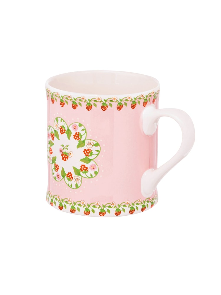 Cath Kidston Set of 4 Pink Strawberry Mollie Mugs - Image 4 of 4