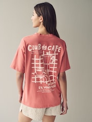 Coffee Club Graphic Relaxed fit Drink Graphic 100% Cotton T-Shirt - Image 2 of 5
