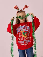 Red Rudolph Christmas Sweatshirt (3-16yrs) - Image 4 of 9