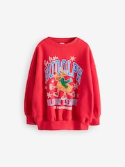 Red Rudolph Christmas Sweatshirt (3-16yrs) - Image 6 of 9