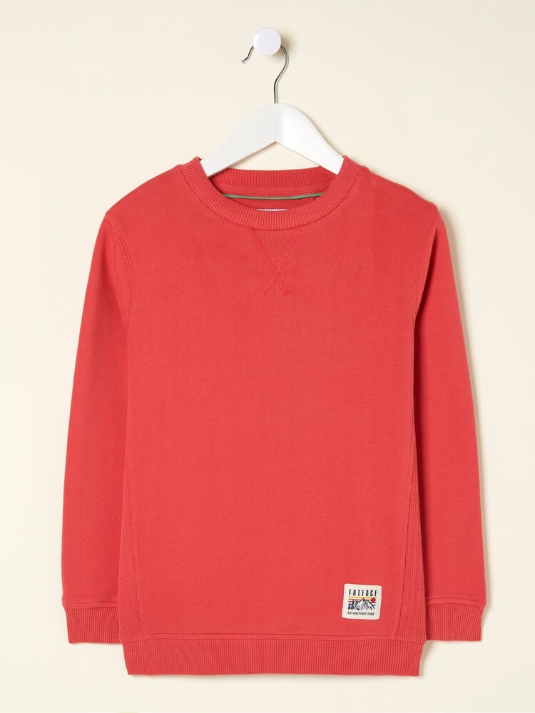 FatFace Enborne Red Crew Sweatshirt - Image 4 of 4