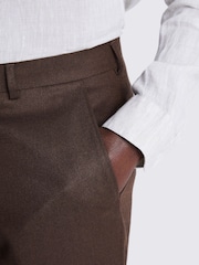 MOSS Copper Brown Tailored Fit Copper Flannel Trousers - Image 3 of 3