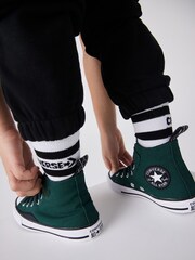Converse Green Junior Chuck Taylor Sport Lux 1V Trainers - Image 4 of 12